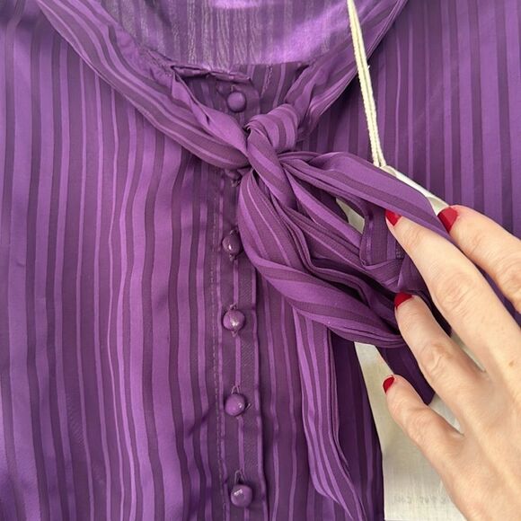 NWT Tulle / Anthropologie Purple Sheer Detailing Dress - Picture 5 of 8